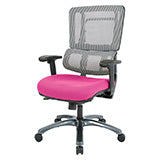 Vertical Grey Mesh Back Chair with Titanium Base